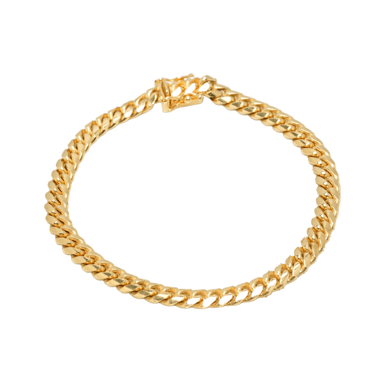 10K Yellow Gold Cuban Link Solid 5.7mm Bracelet