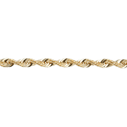 10K Yellow Gold Laser-Cut Rope 3.8mm Bracelet