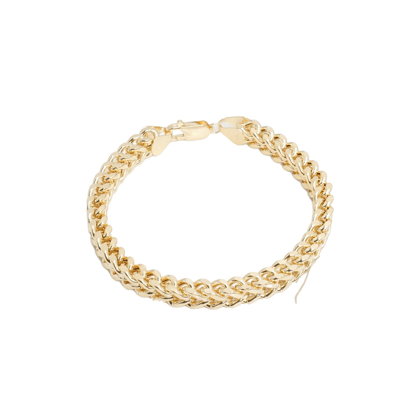 10K Yellow Gold Franco 7.2mm Bracelet