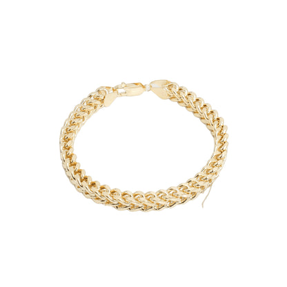 10K Yellow Gold Franco 7.2mm Bracelet