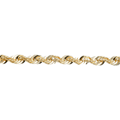 10K Yellow Gold Laser-Cut Rope 4.4mm Bracelet