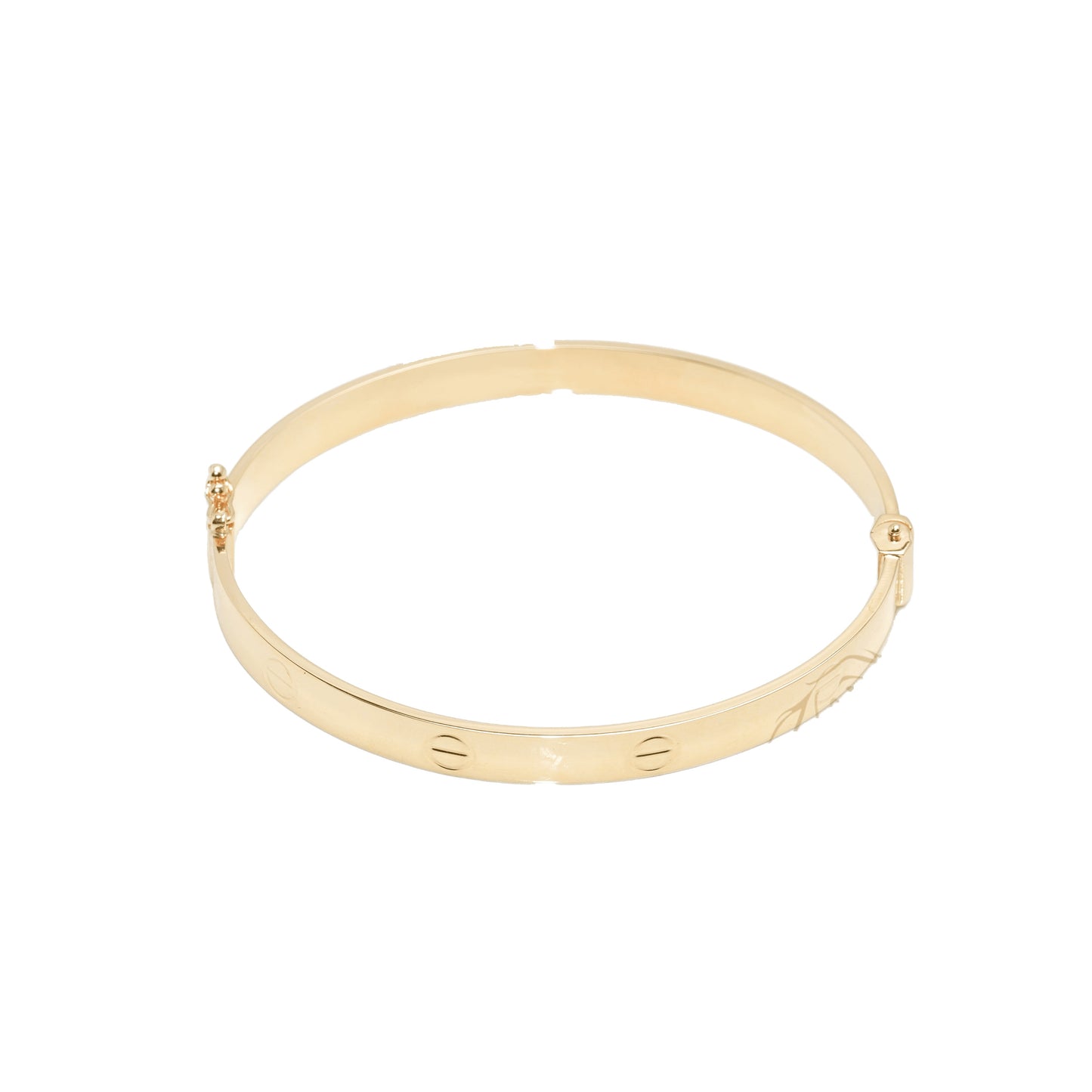 Bangle Bracelet - 10K Yellow Gold Love Style 5.8mm
