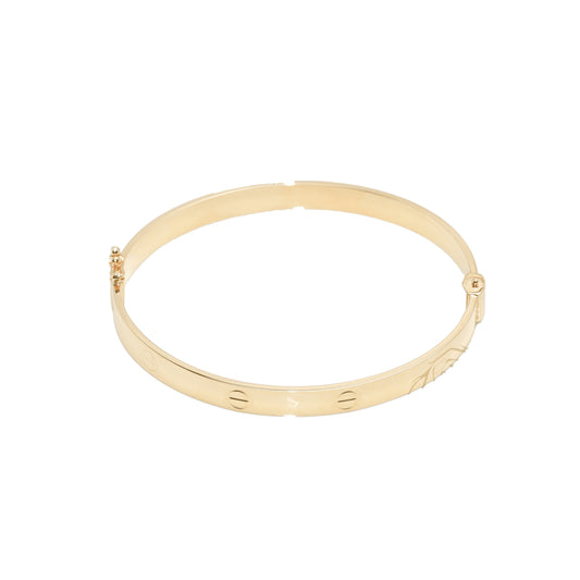 Bangle Bracelet - 10K Yellow Gold Love Style 5.8mm