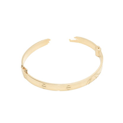 Bangle Bracelet - 10K Yellow Gold Love Style 5.8mm