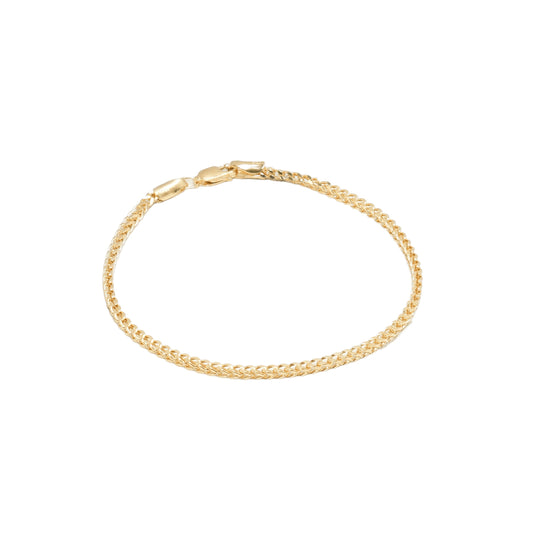 10K Yellow Gold Franco 2.6mm Bracelet