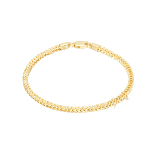 10K Yellow Gold Franco 3mm Bracelet