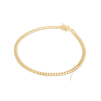 10K Yellow Gold Cuban Link Solid 3.85mm Bracelet