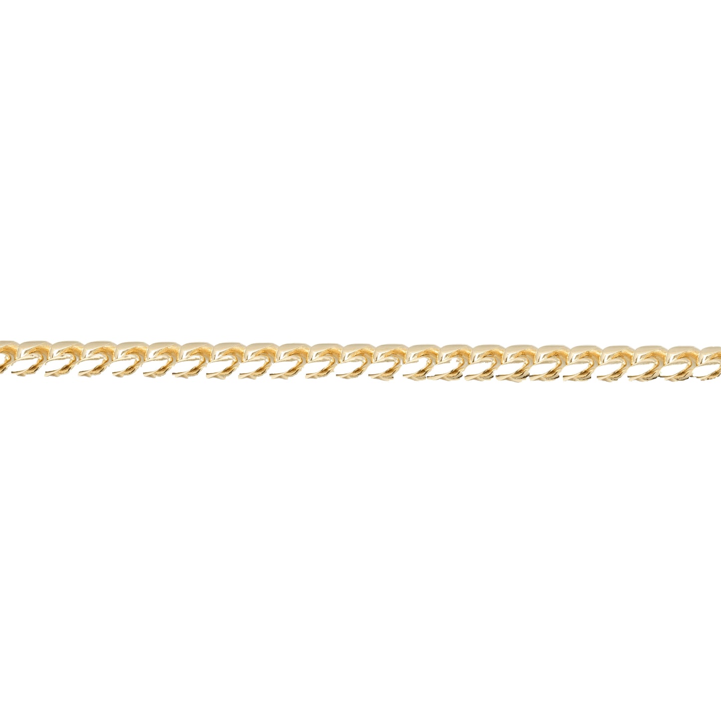 10K Yellow Gold Cuban Link Solid 3.85mm Bracelet
