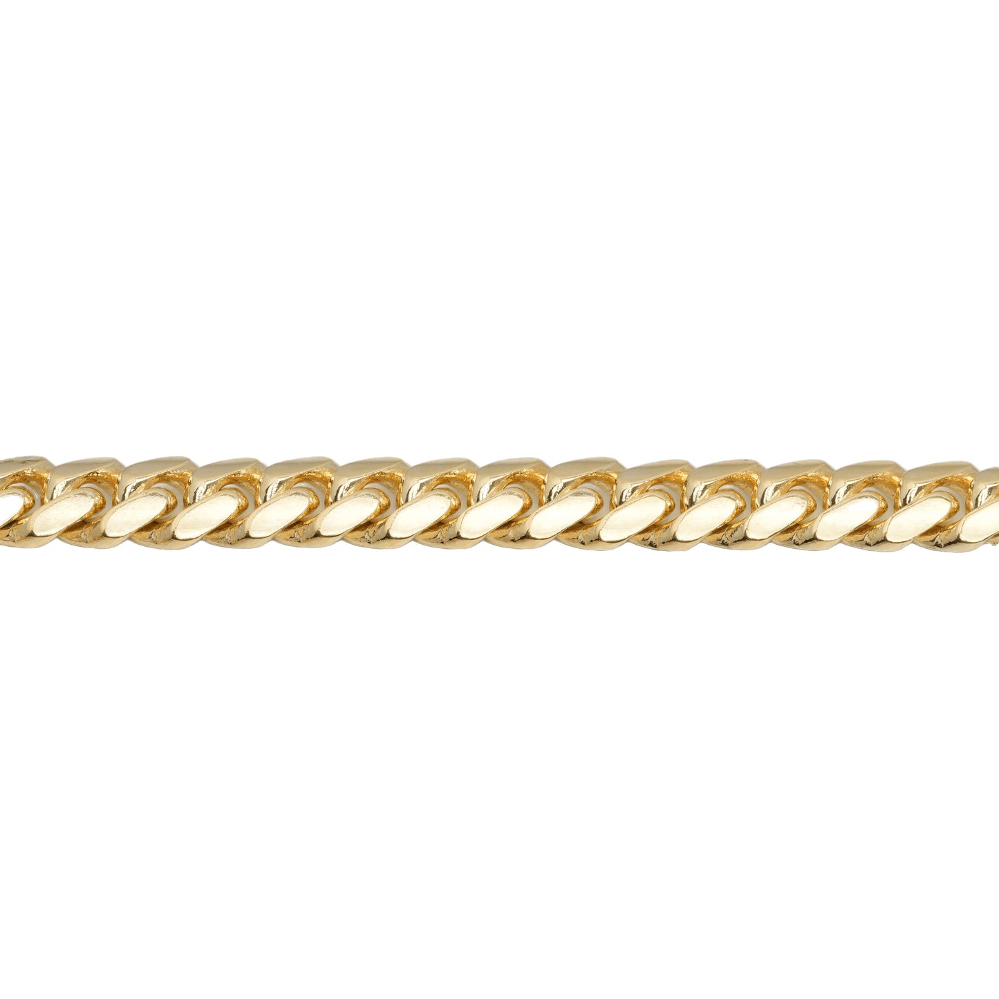 10K Yellow Gold Cuban Link Solid 7mm Bracelet