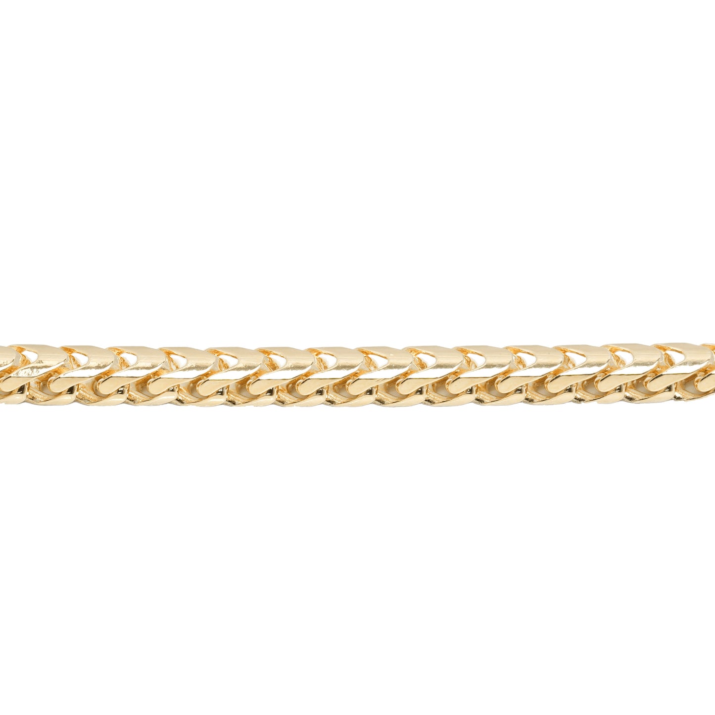 10K Yellow Gold Franco Solid 3.8mm Bracelet