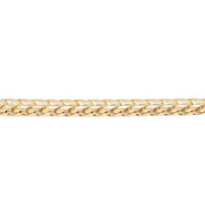 10K Yellow Gold Franco Solid 3.8mm Bracelet
