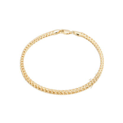 10K Yellow Gold Franco Solid 3mm Bracelet