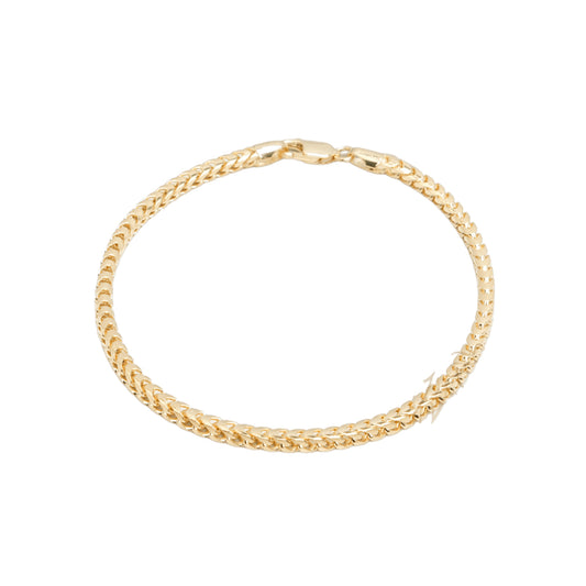10K Yellow Gold Franco Solid 3mm Bracelet