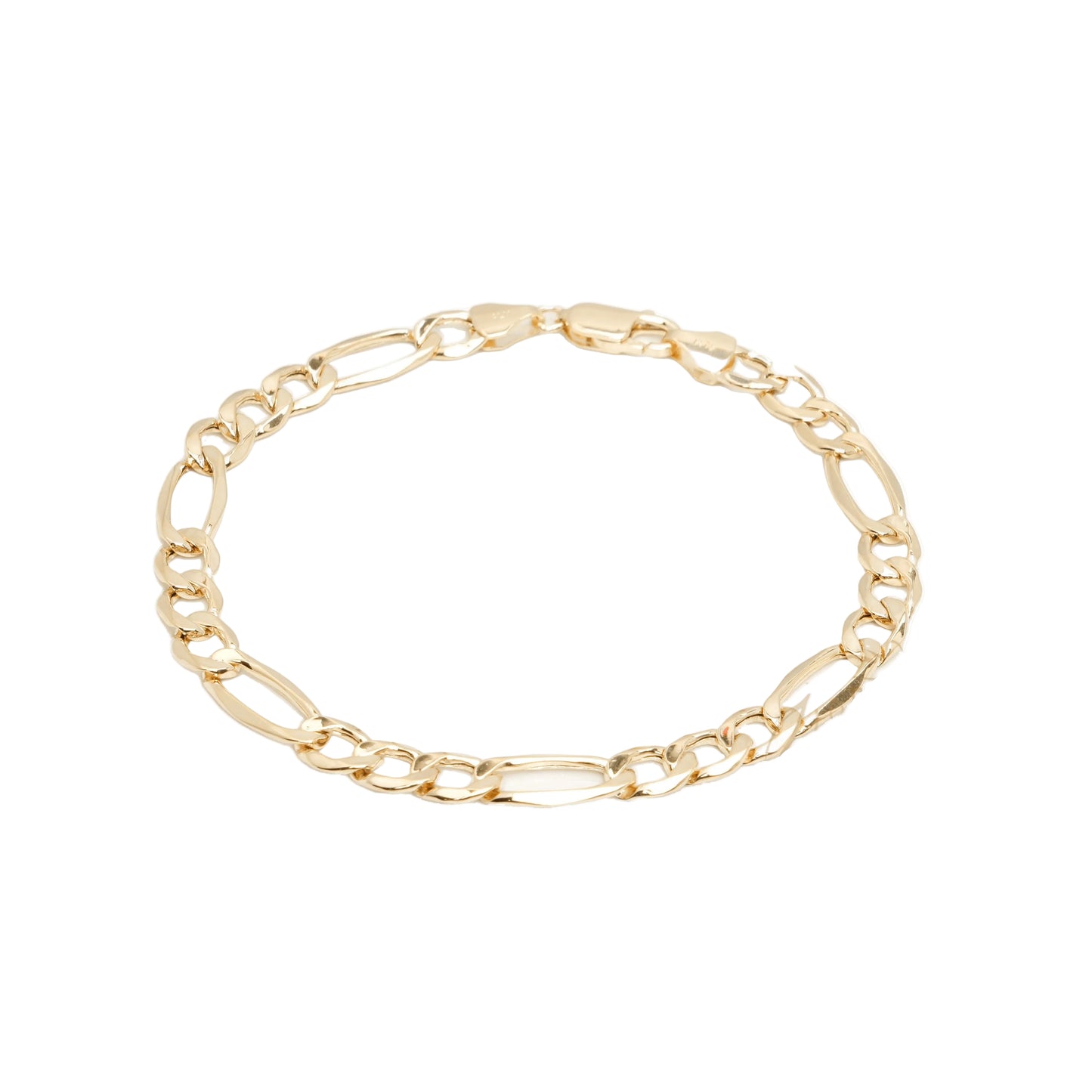 10K Yellow Gold Figaro 6.6mm Bracelet
