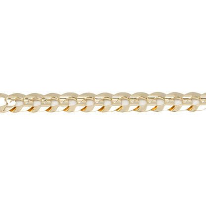 10K Yellow Gold Solid Curb 7.6mm Bracelet