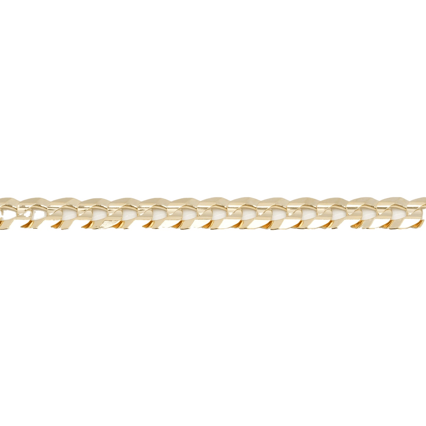 10K Yellow Gold Solid Curb 6mm Bracelet
