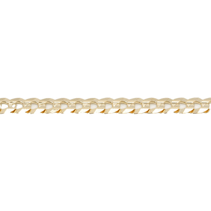 10K Yellow Gold Solid Curb 6mm Bracelet
