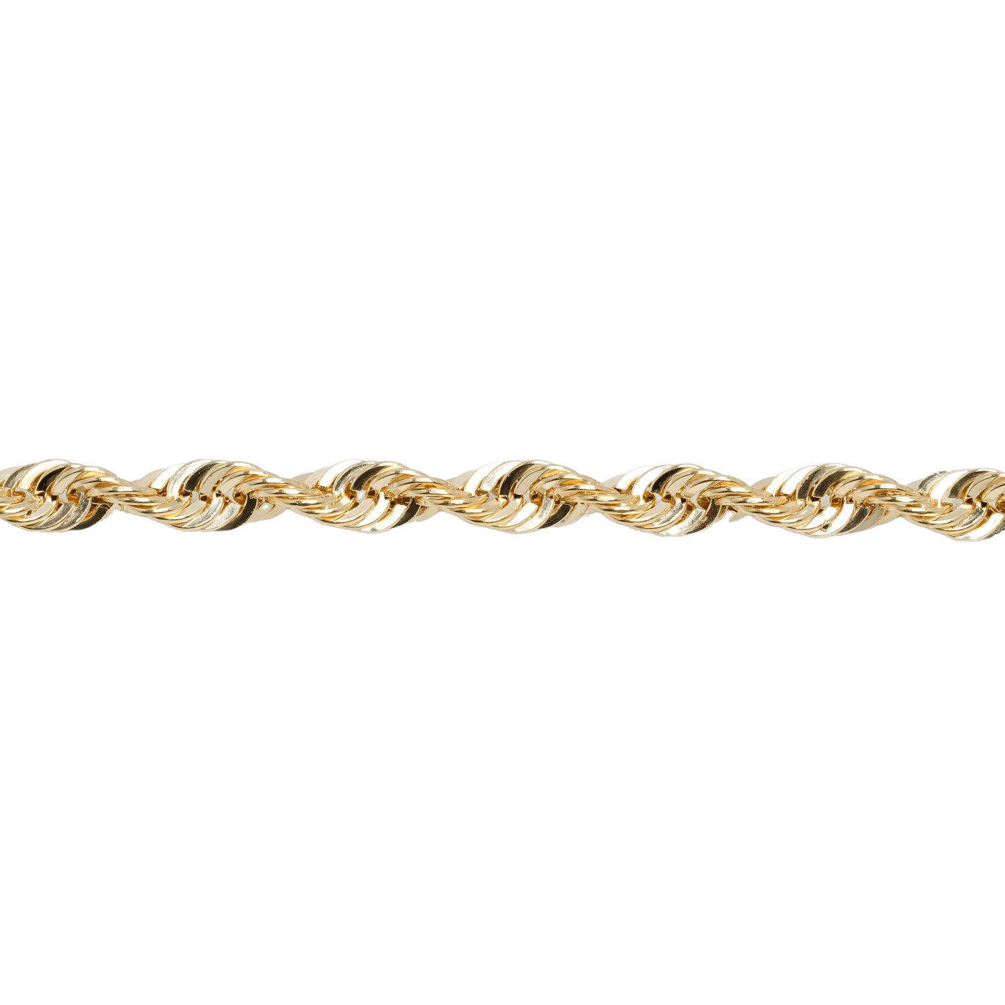 10K Yellow Gold Laser-Cut Rope 3.8mm Bracelet
