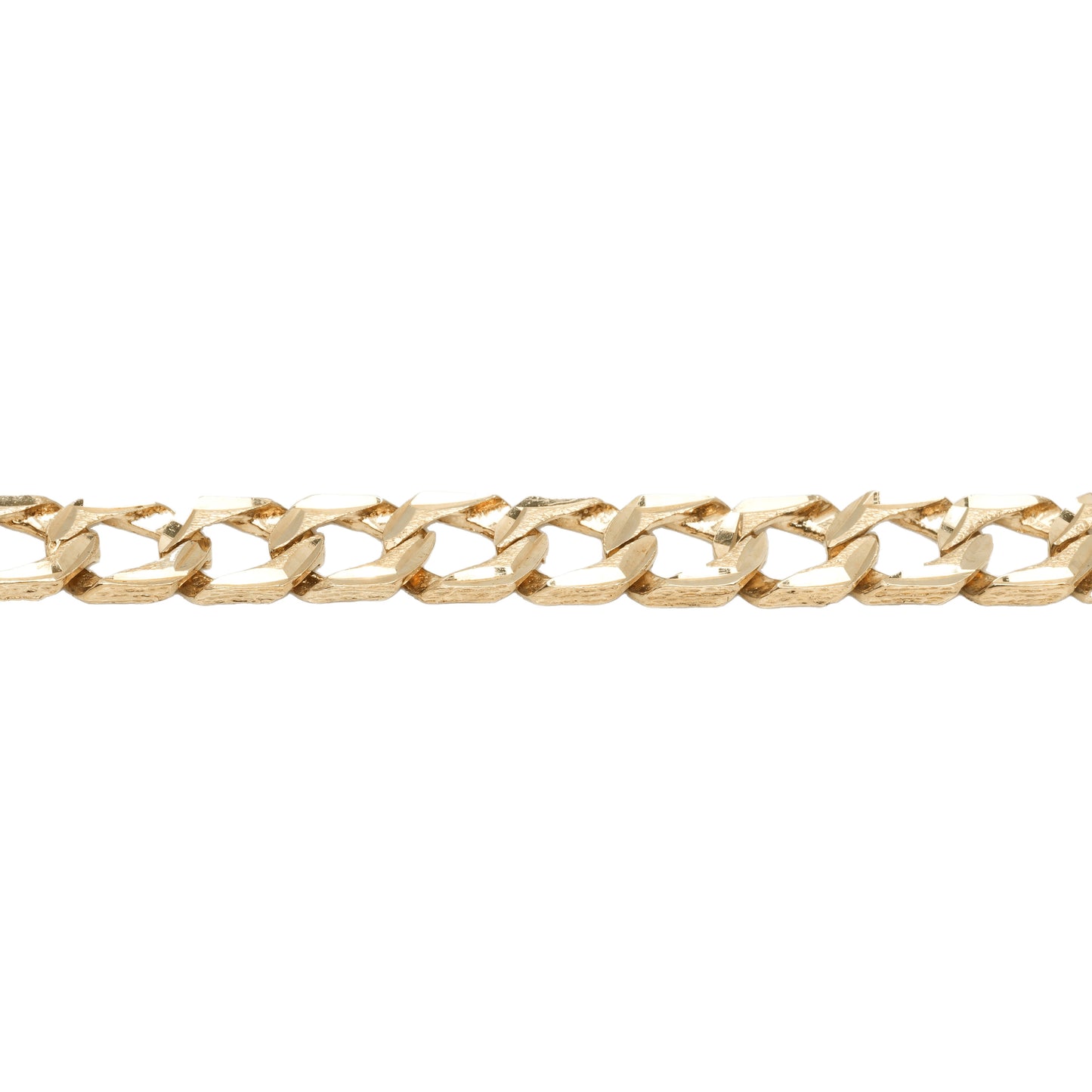10K Yellow Gold Curb Diamond-Cut 7mm Bracelet