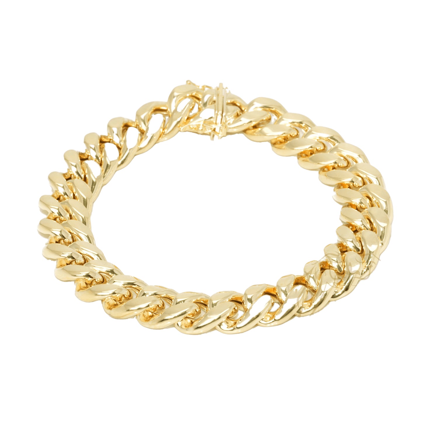 10K Yellow Gold Cuban Link 13mm Bracelet