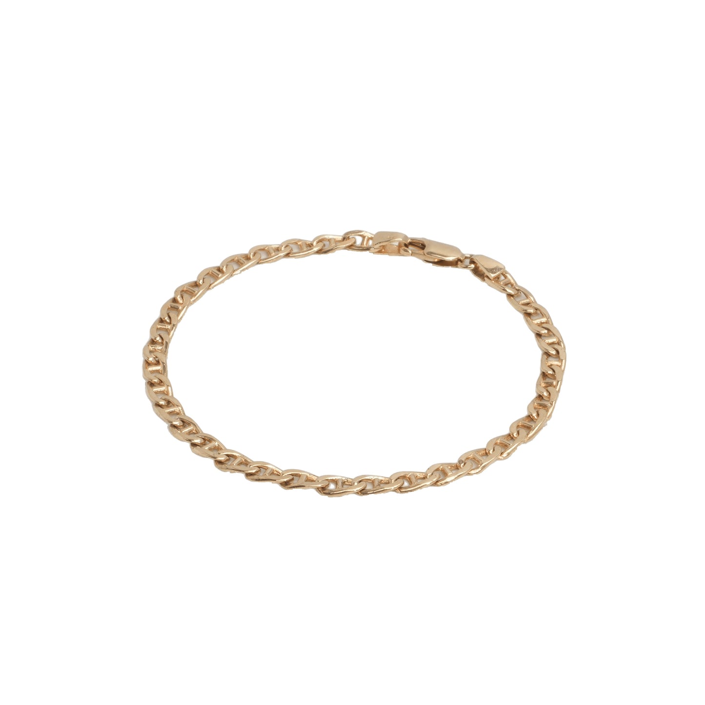 10K Yellow Gold Mariner 4mm Bracelet