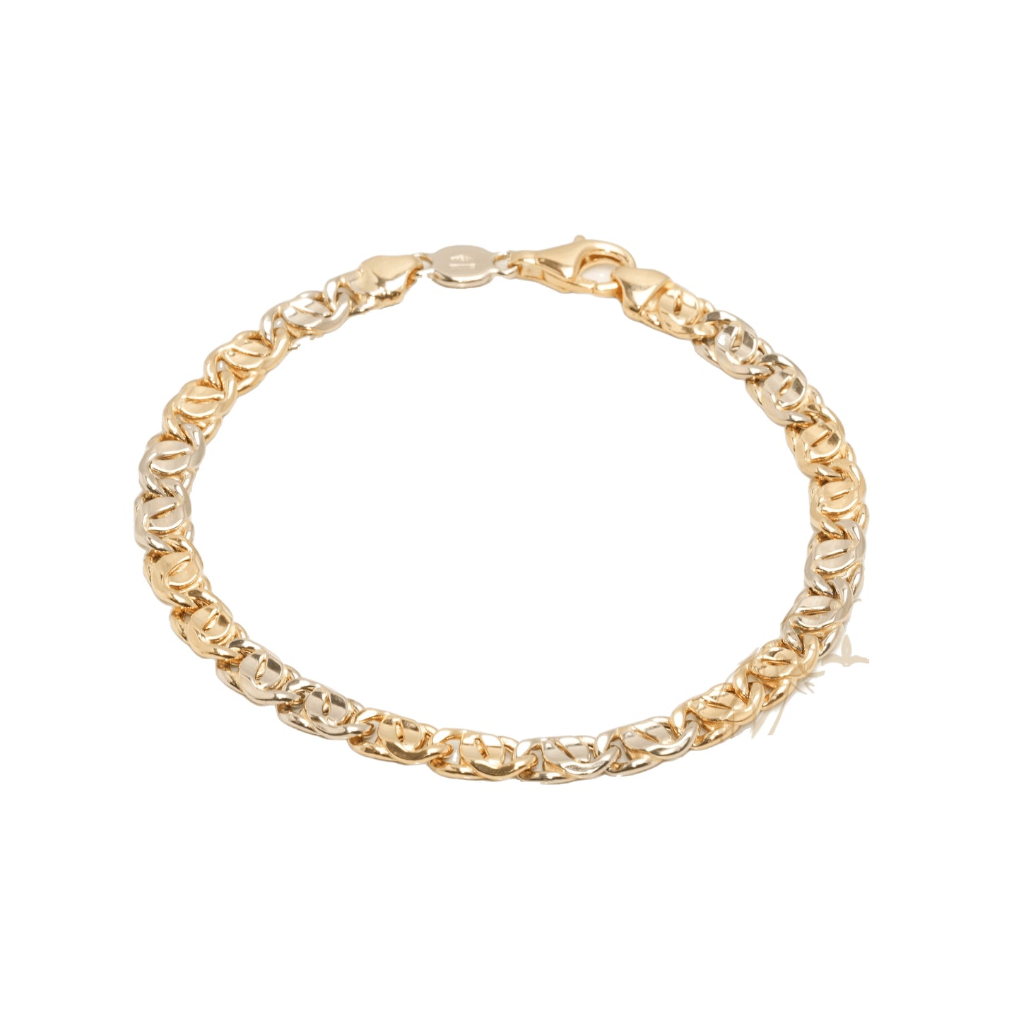 18K Two-Tone Yellow & White Gold Modern Mariner 6mm Bracelet