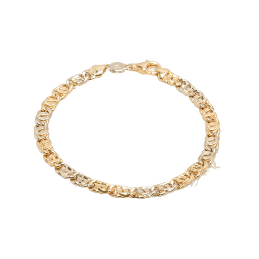 18K Two-Tone Yellow & White Gold Modern Mariner 6mm Bracelet