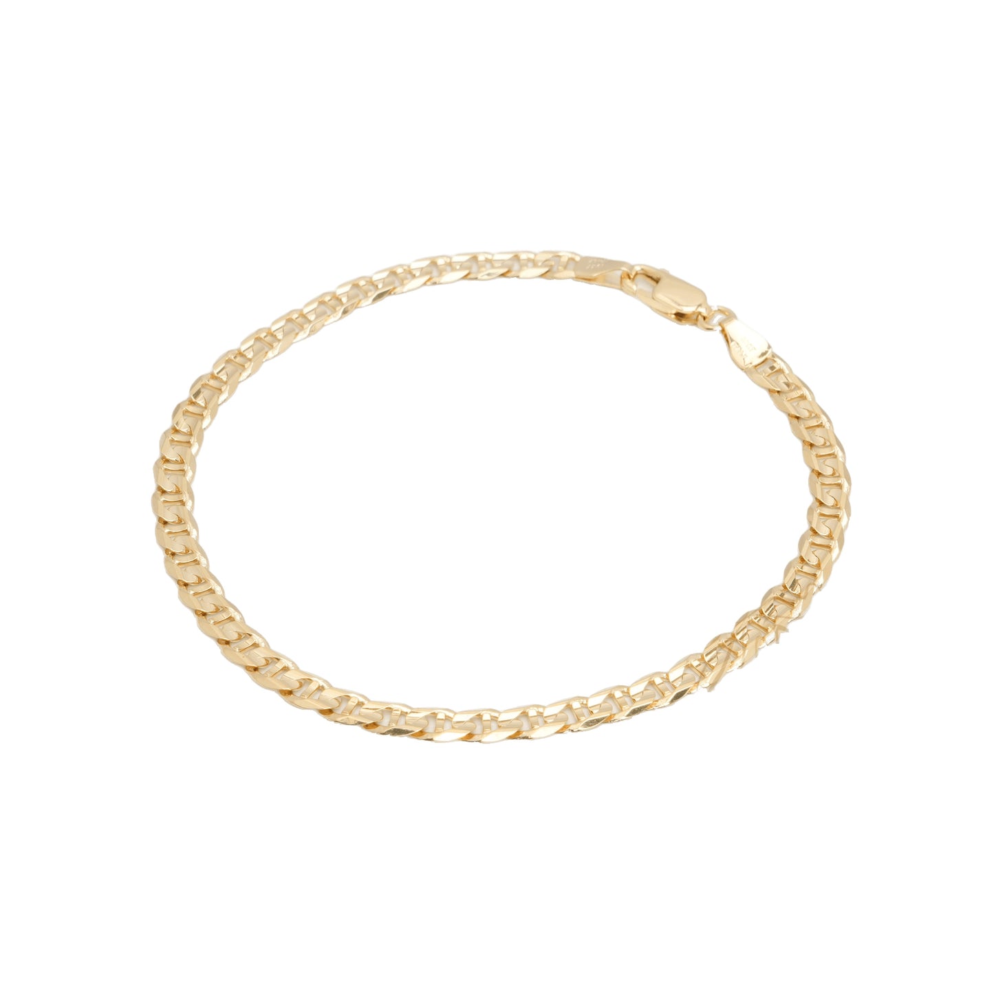 10K Yellow Gold Mariner Solid 4.5mm Bracelet