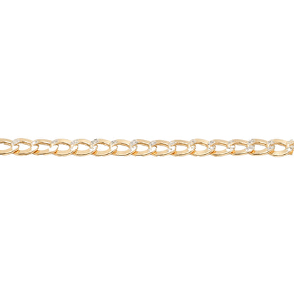10K Two-Tone Yellow & White Gold Curb 4.5mm Bracelet