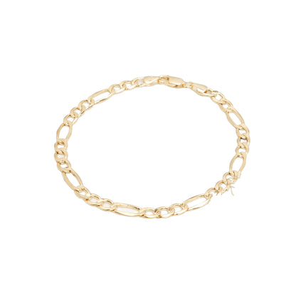 10K Yellow Gold Figaro 5.2mm Bracelet