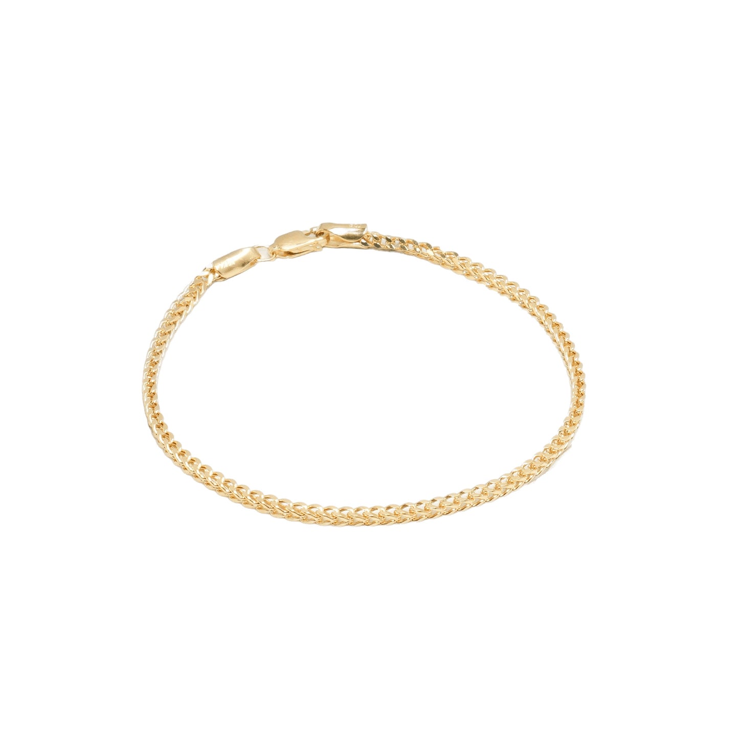 10K Yellow Gold Franco 2.4mm Bracelet