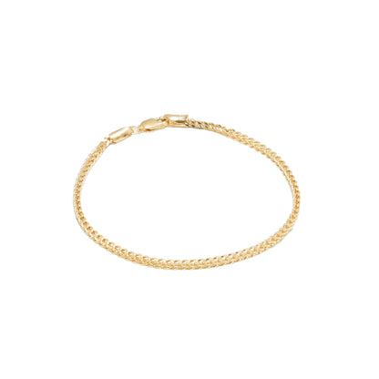 10K Yellow Gold Franco 2.4mm Bracelet