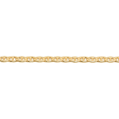 10K Yellow Gold Flat Mariner 4mm Bracelet
