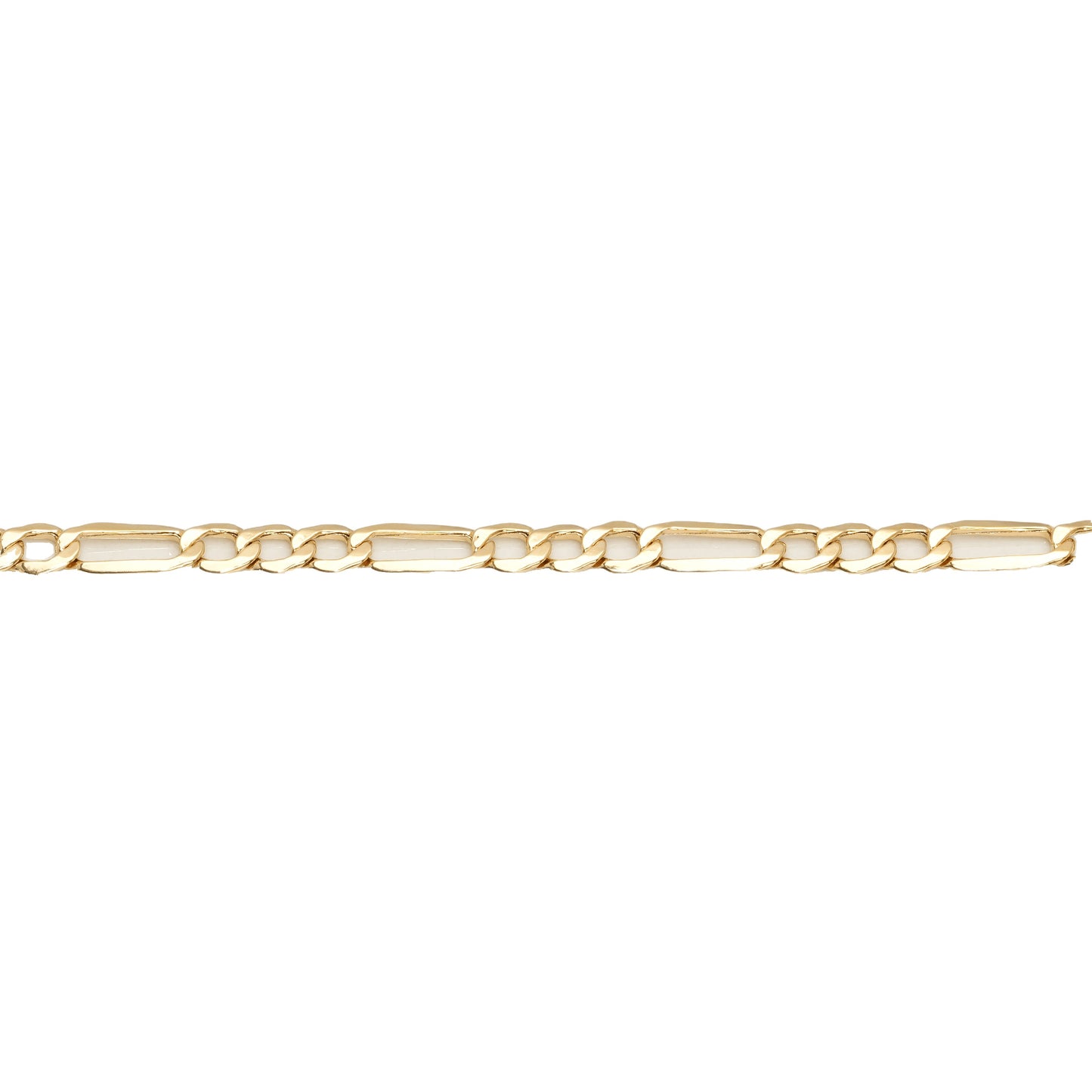 10K Yellow Gold Figaro 4mm Bracelet
