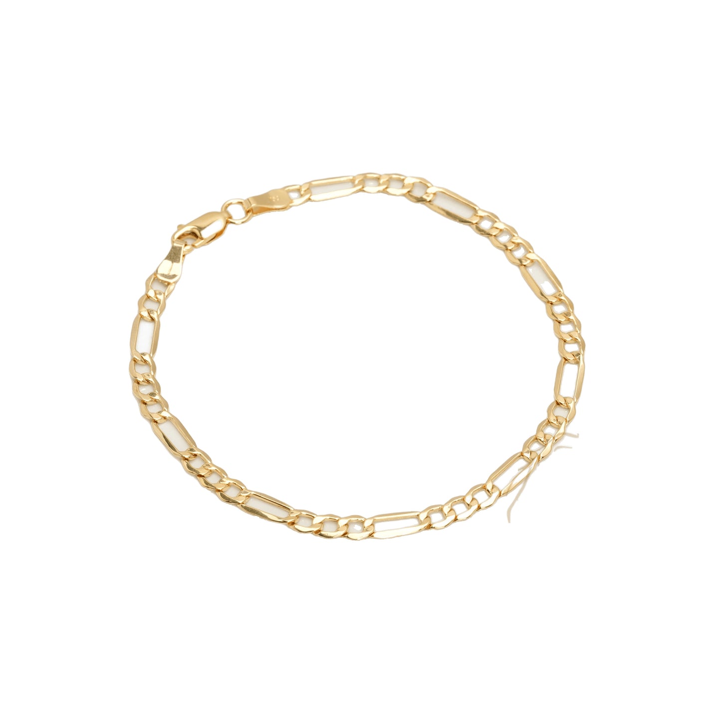 10K Yellow Gold Figaro 4.5mm Bracelet