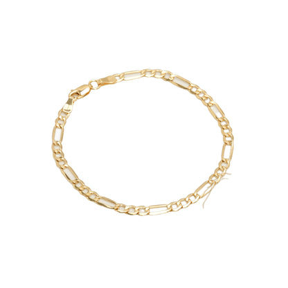 10K Yellow Gold Figaro 4.5mm Bracelet