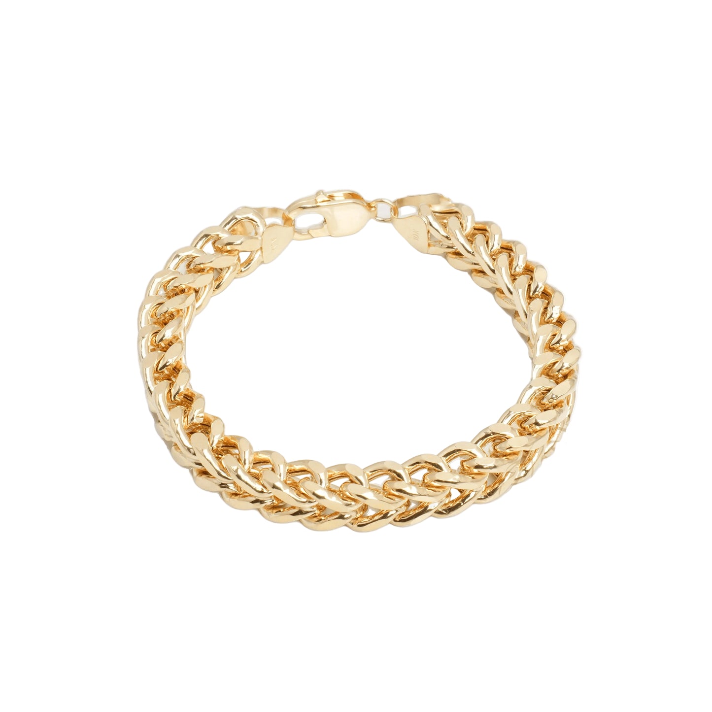 10K Yellow Gold Franco 9.4mm Bracelet