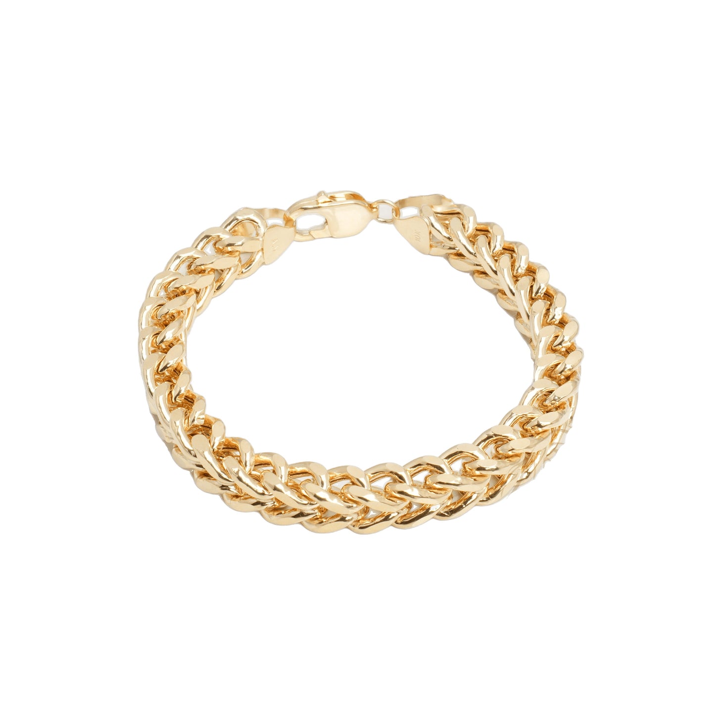 10K Yellow Gold Franco 9.2mm Bracelet