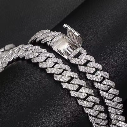 10MM Moissanite Cuban Link Chain