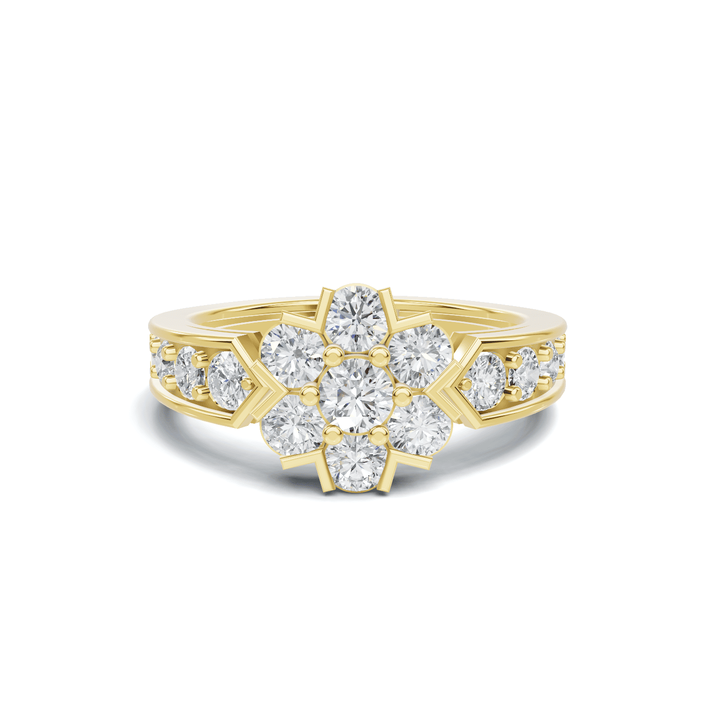 Cluster Floral Statement Ring