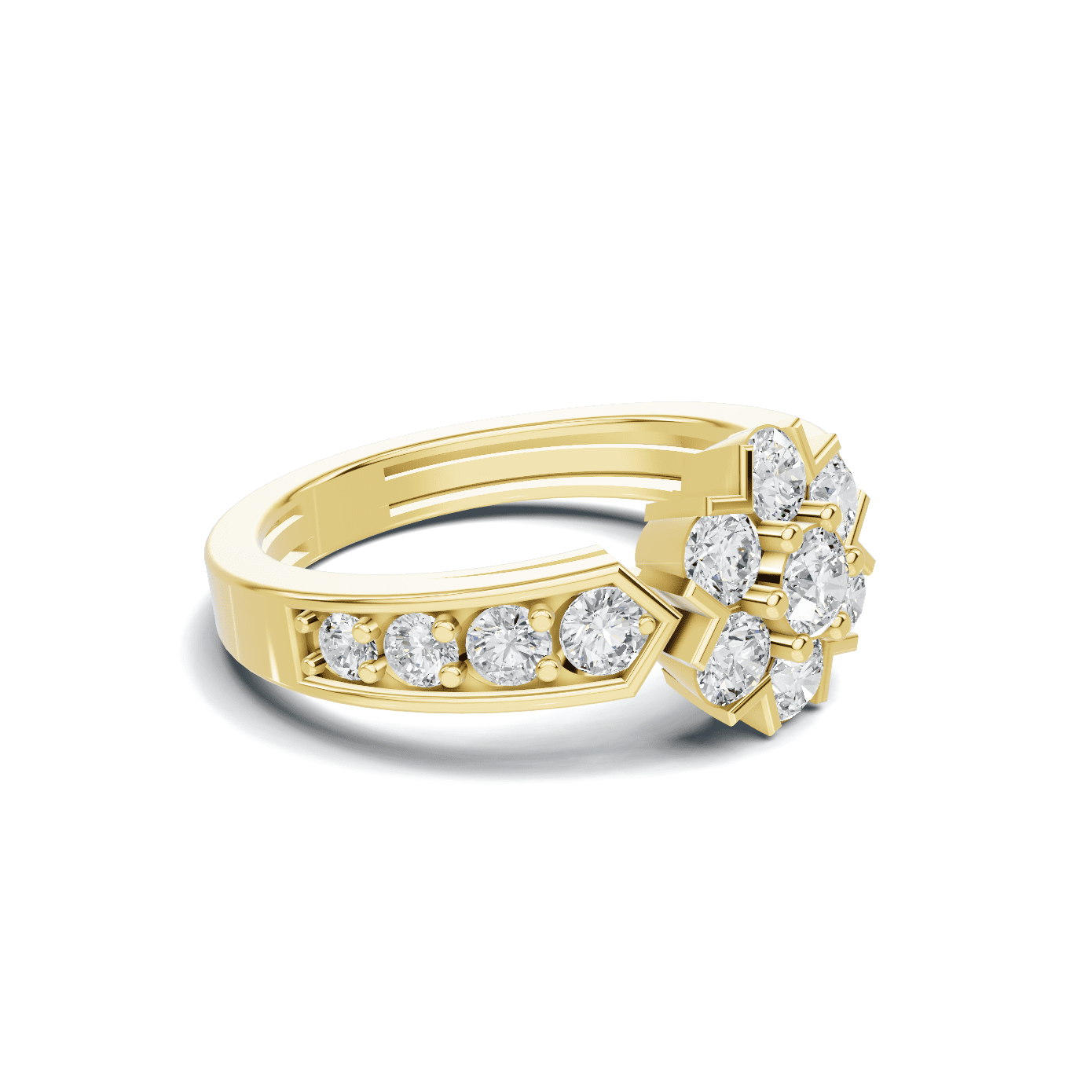 Cluster Floral Statement Ring