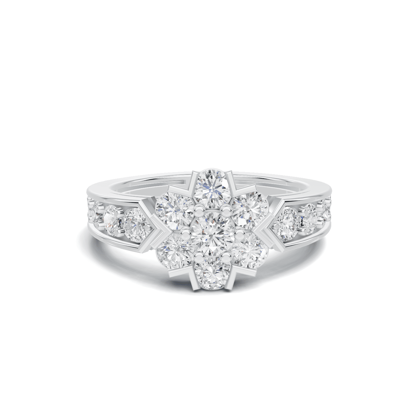 Cluster Floral Statement Ring