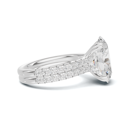 Crisscross Pave Band Ring