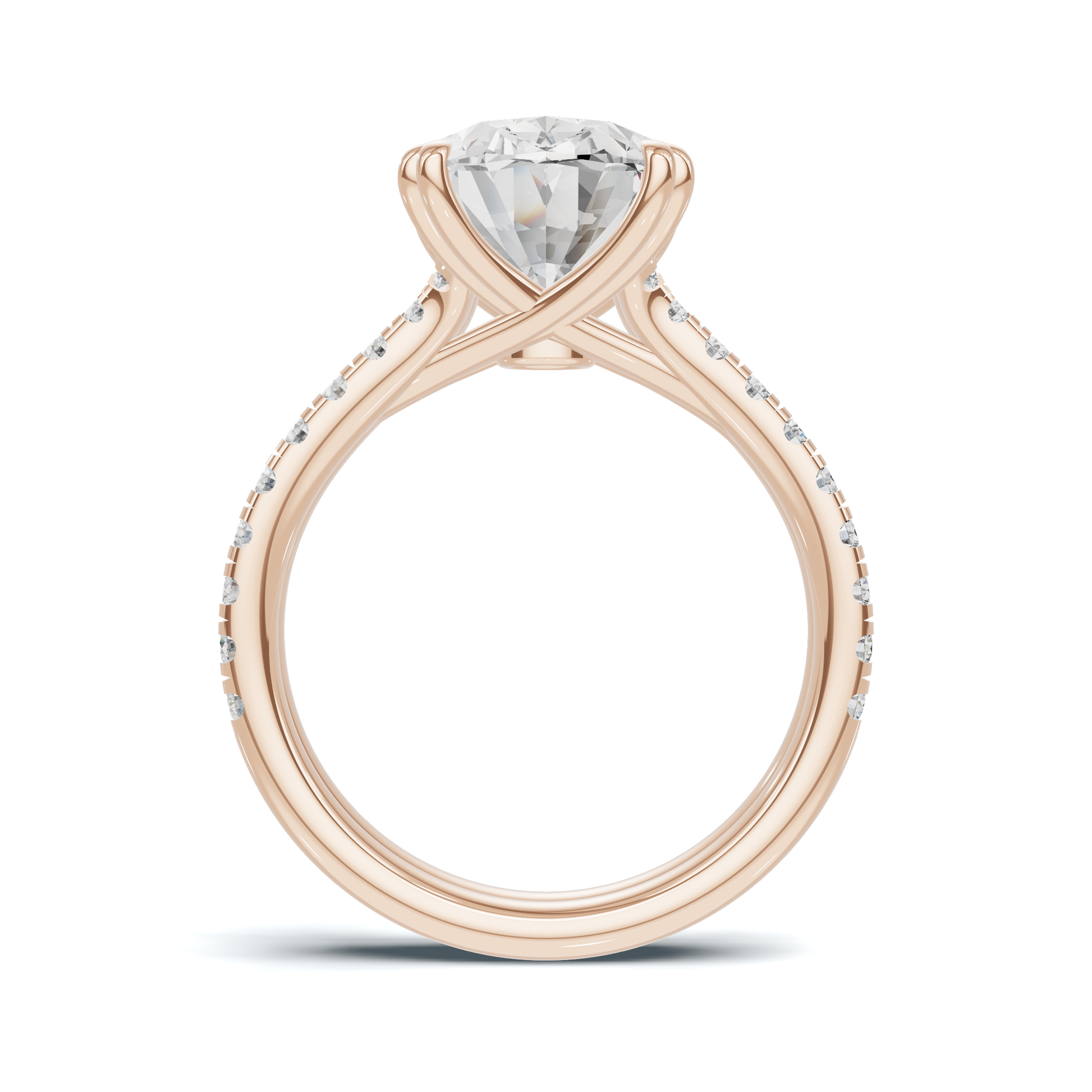 Crisscross Pave Band Ring