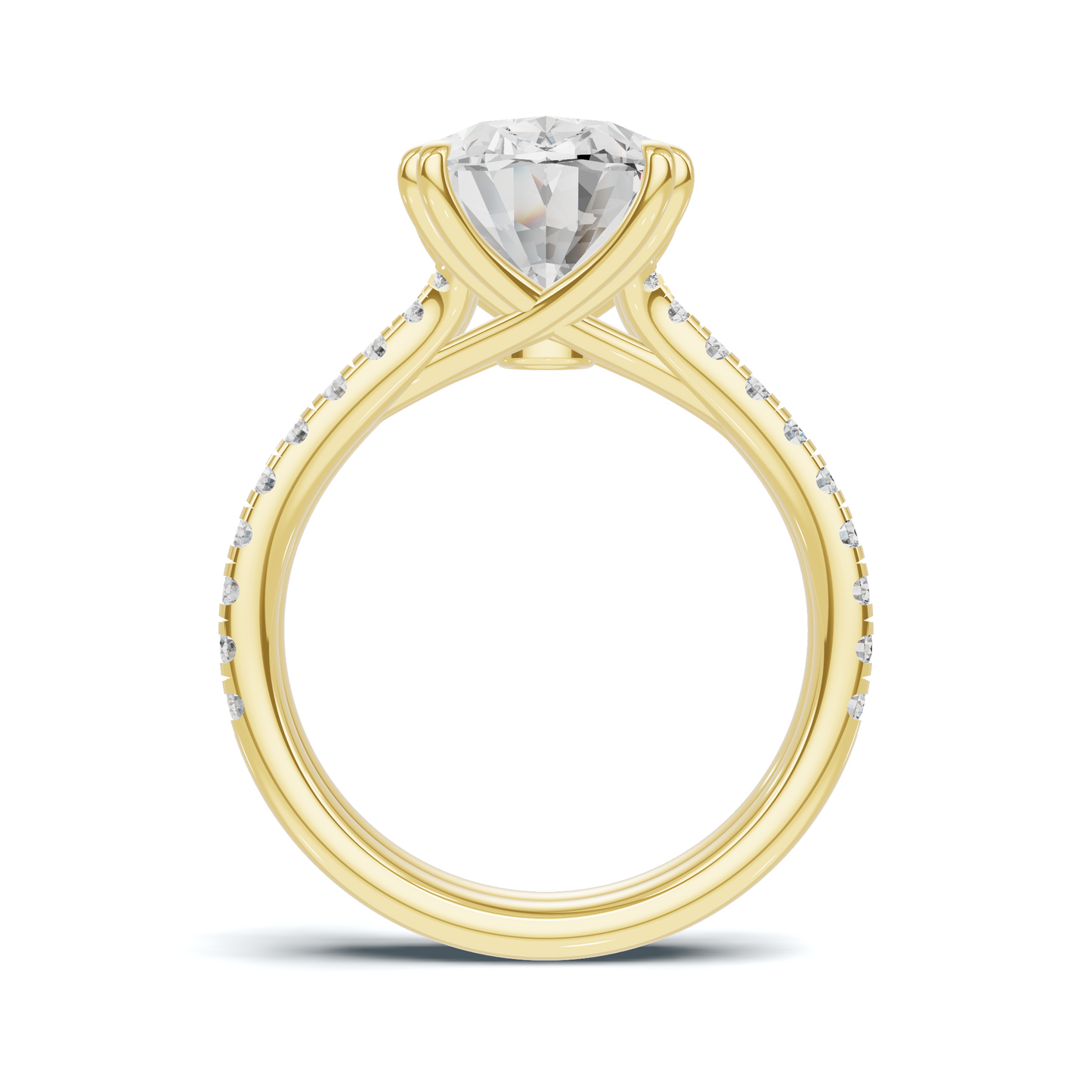 Crisscross Pave Band Ring