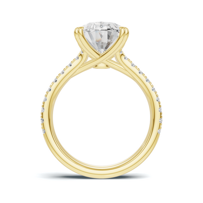 Crisscross Pave Band Ring