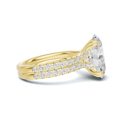 Crisscross Pave Band Ring