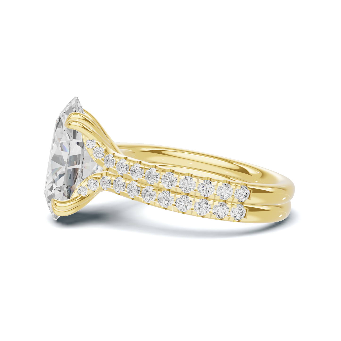 Crisscross Pave Band Ring