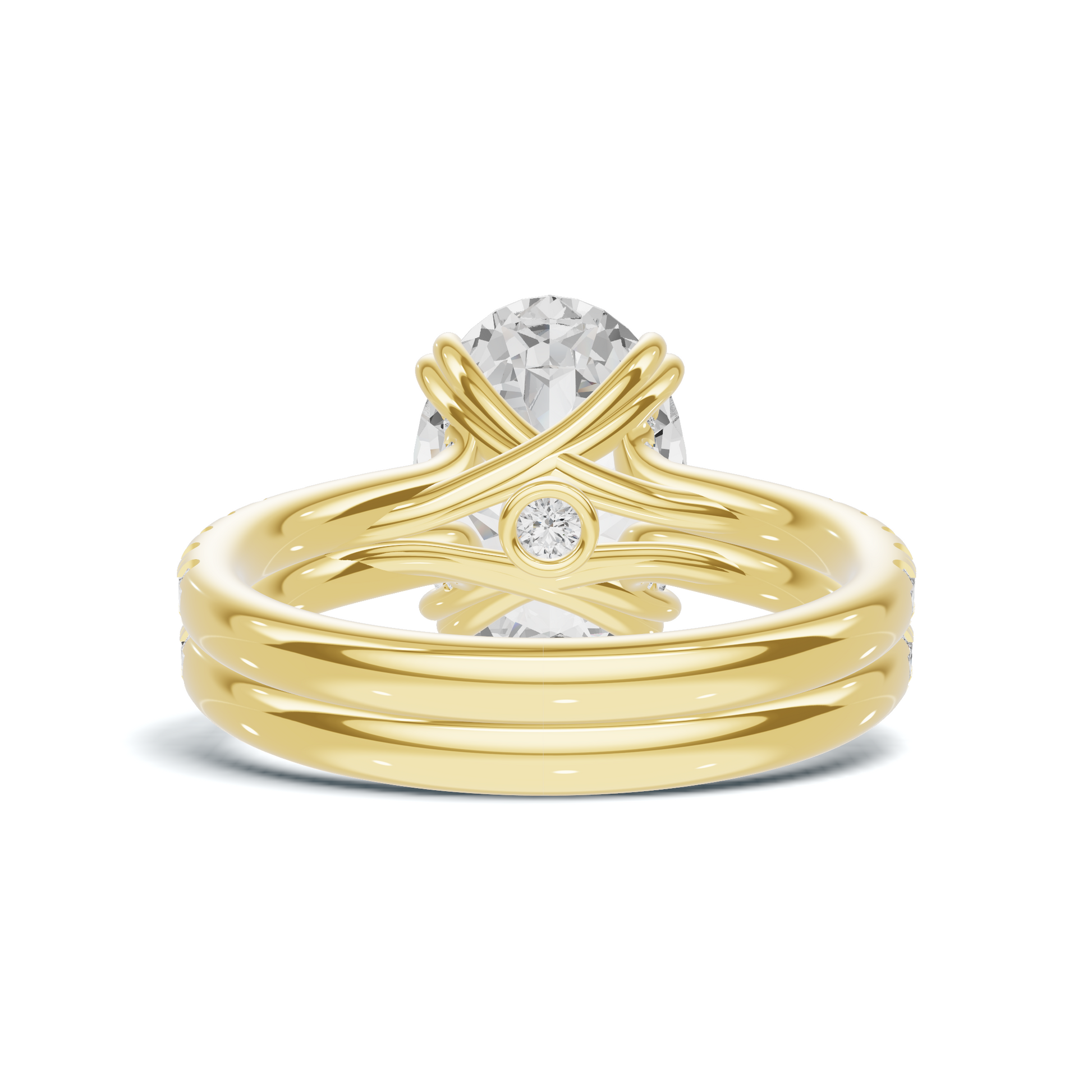 Crisscross Pave Band Ring