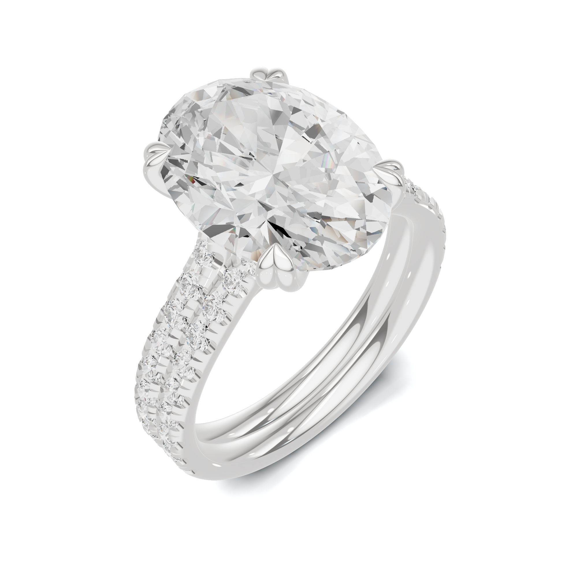 Crisscross Pave Band Ring